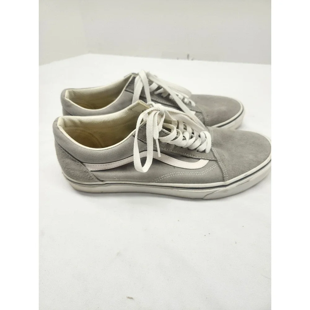 Vans Old Skool Grey Suede Canvas Low Top Skate Shoes Mens 11.5 Womens 13